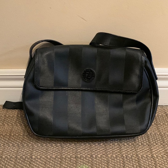 Fendi Handbags - Vintage Fendi mixed material shoulder bag